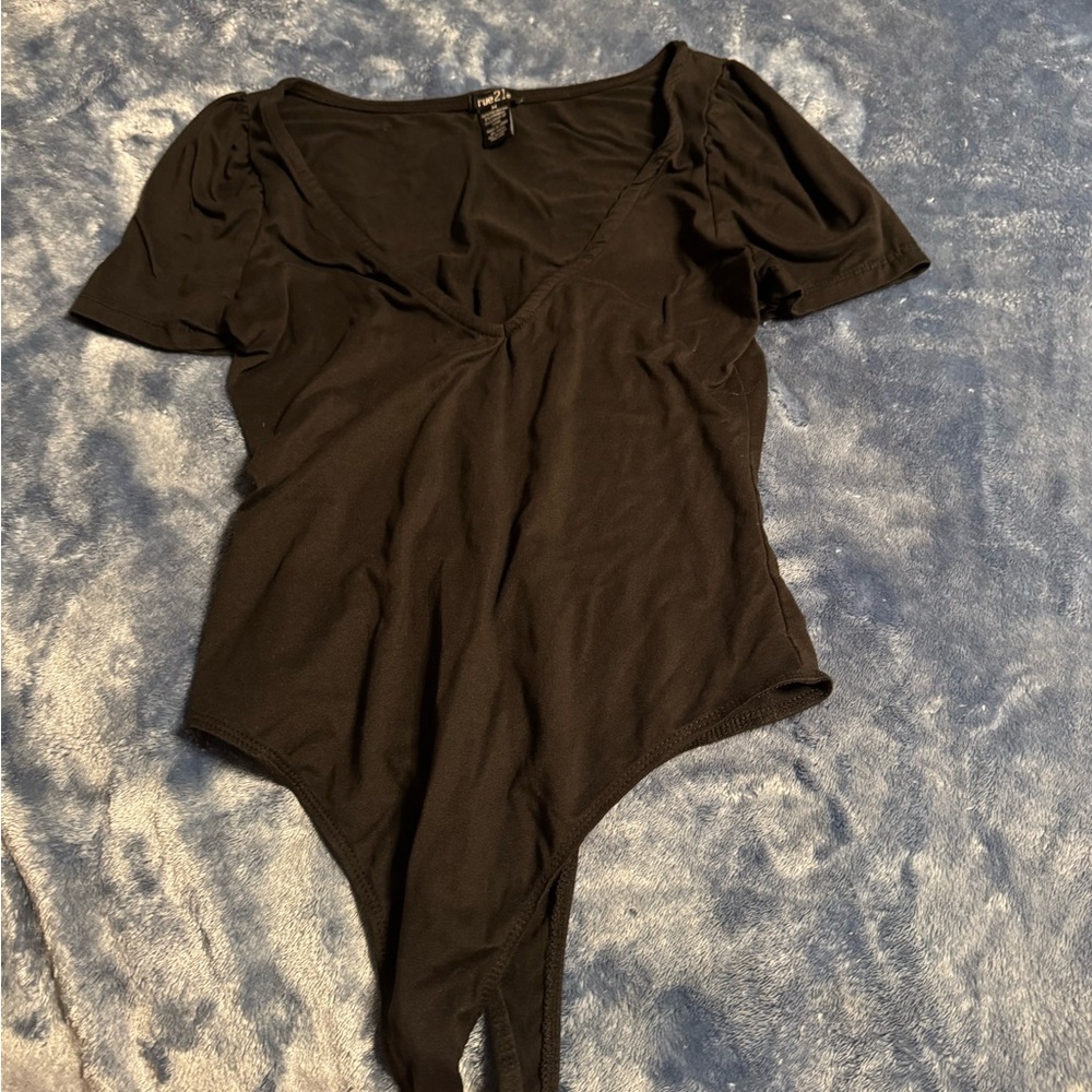 Rue21 Black Bodysuit Top